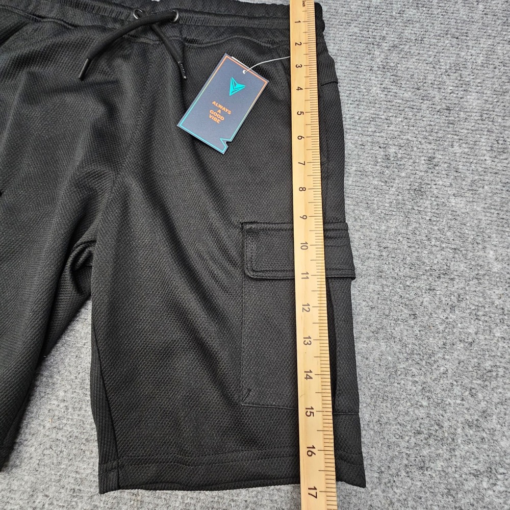 Univibe Cargo Shorts Kids Medium UB125802 Black Mesh Athletic Drawstring NWT - Picture 4 of 4